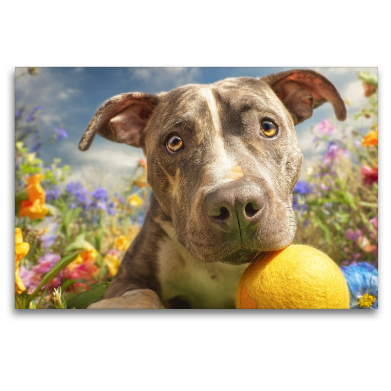 Pit Bull mit Ball