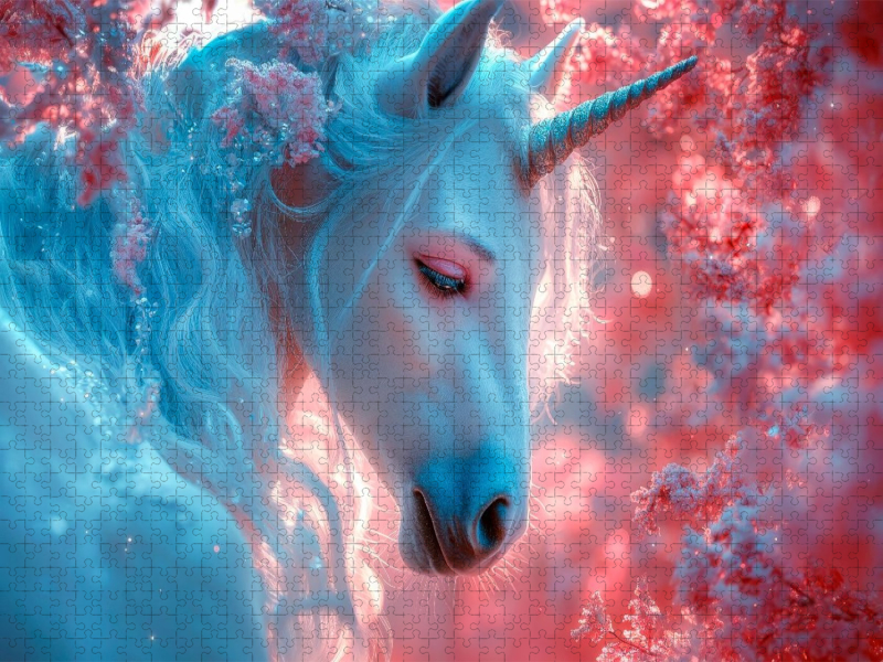 Anmutiges Einhorn im Zauberwald