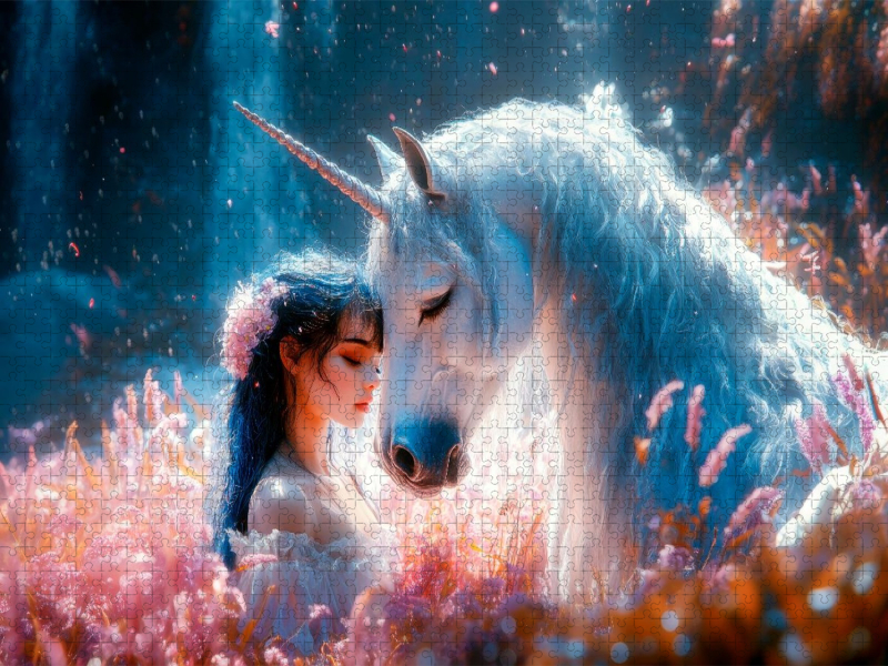 Das Mädchen und Ihr magisches Einhorn