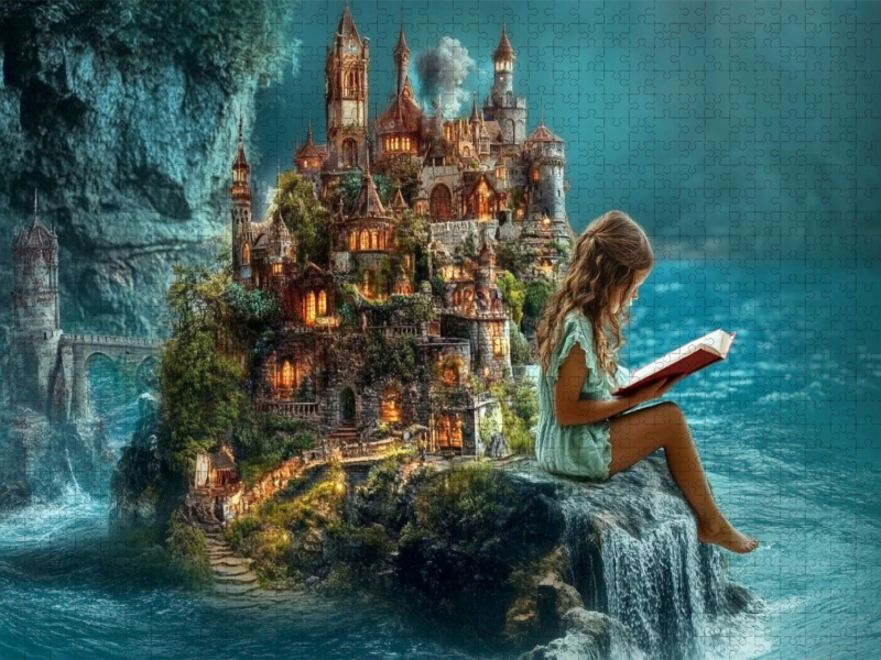 In kleinen Welten - Kind liest ein Buch
