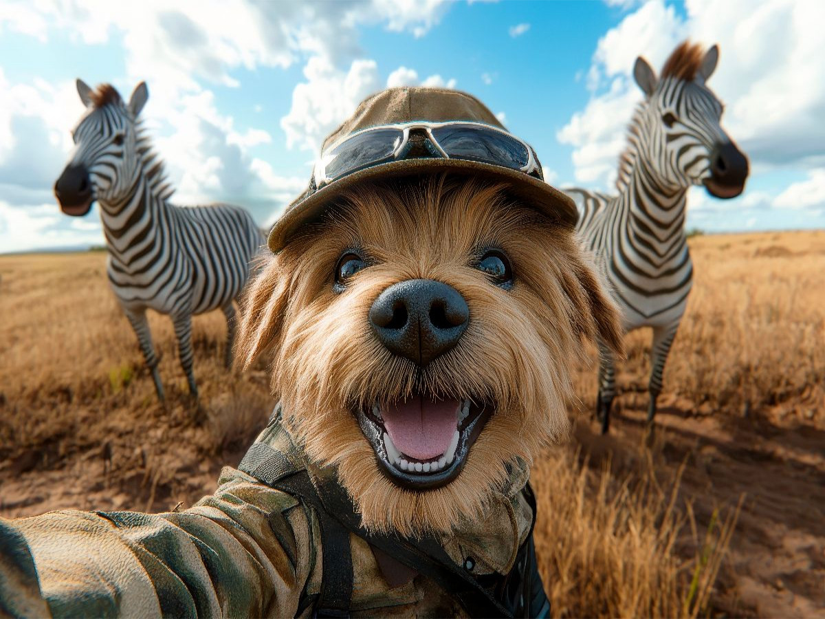 Selfie im Safari-Style