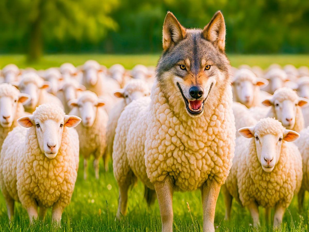 Der Wolf im Schafspelz - Täuschung mit Witz