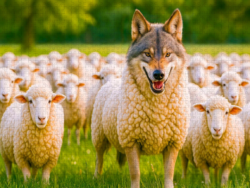 Der Wolf im Schafspelz - Täuschung mit Witz
