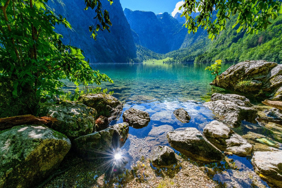 Obersee mit Fischunkelalm in der Ferne
