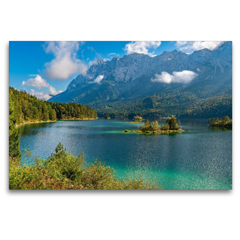 Der Eibsee unterhalb der Zugspitze im Wettersteingebirge