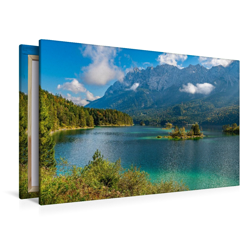 Der Eibsee unterhalb der Zugspitze im Wettersteingebirge