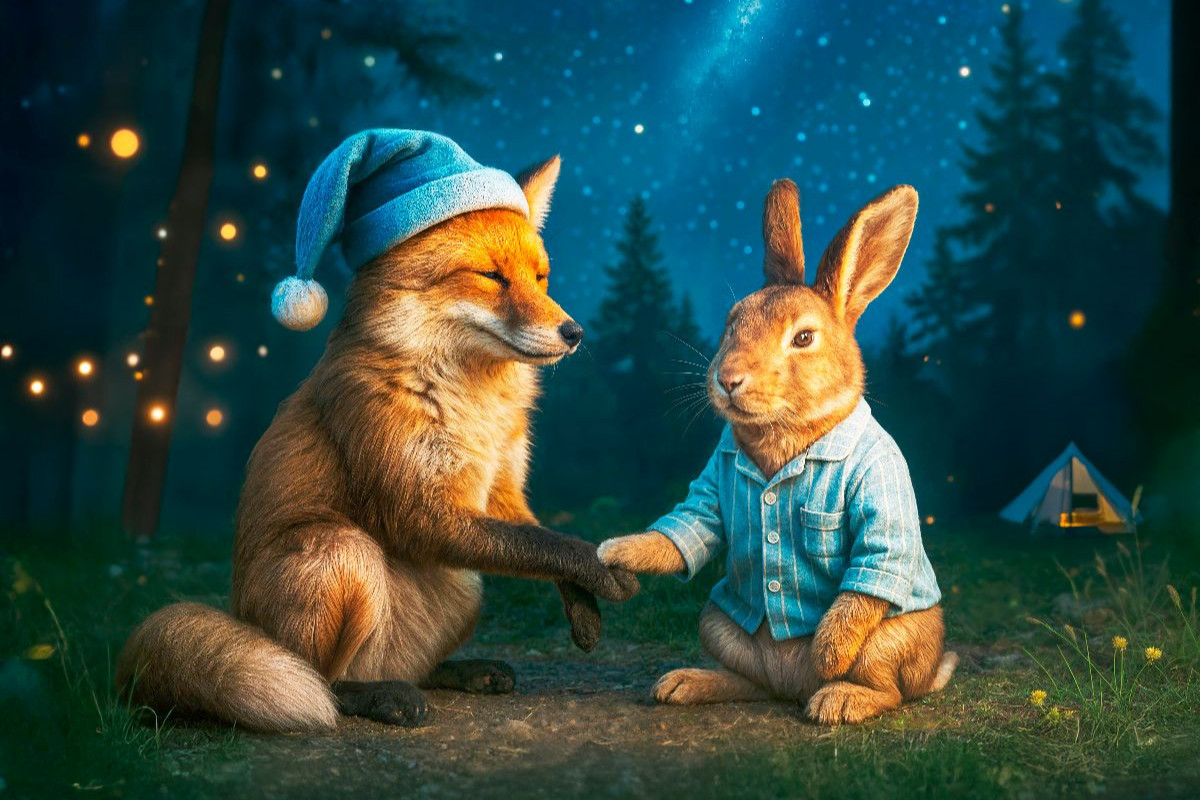 Fuchs und Hase sagen sich gute Nacht