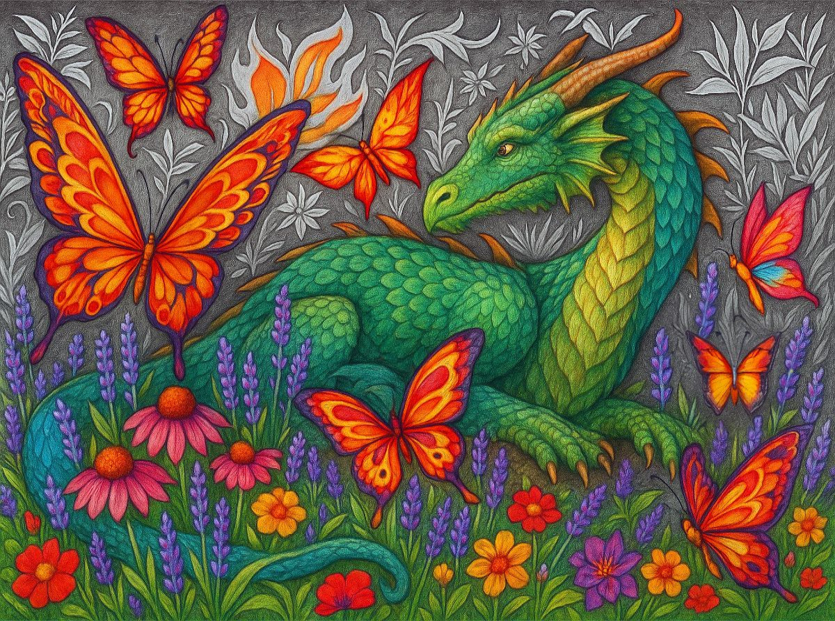 Lindwurm und Feuerfalter