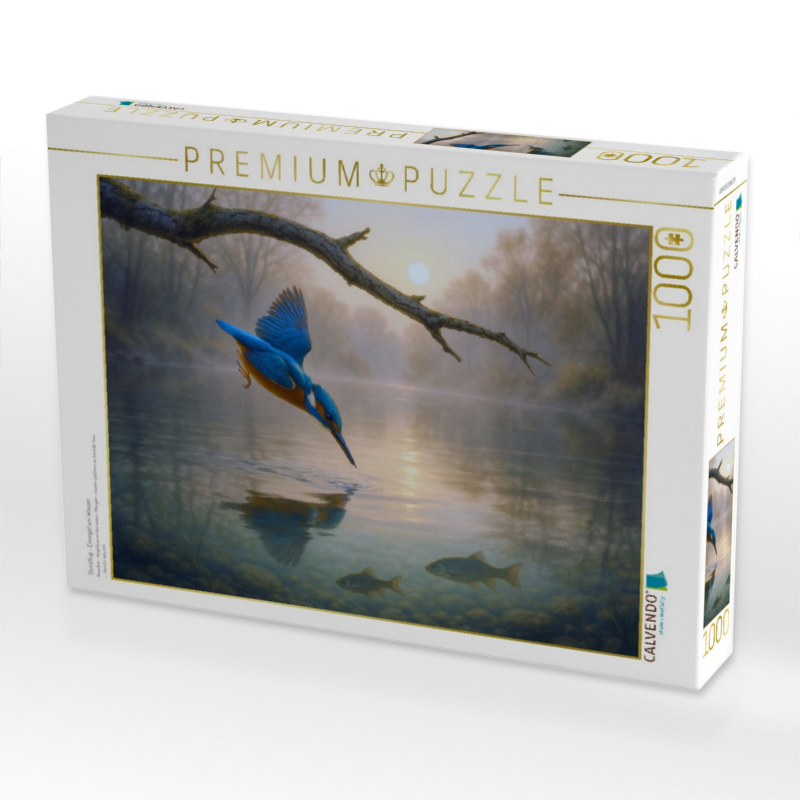 Sturzflug - Eisvogel am Wasser