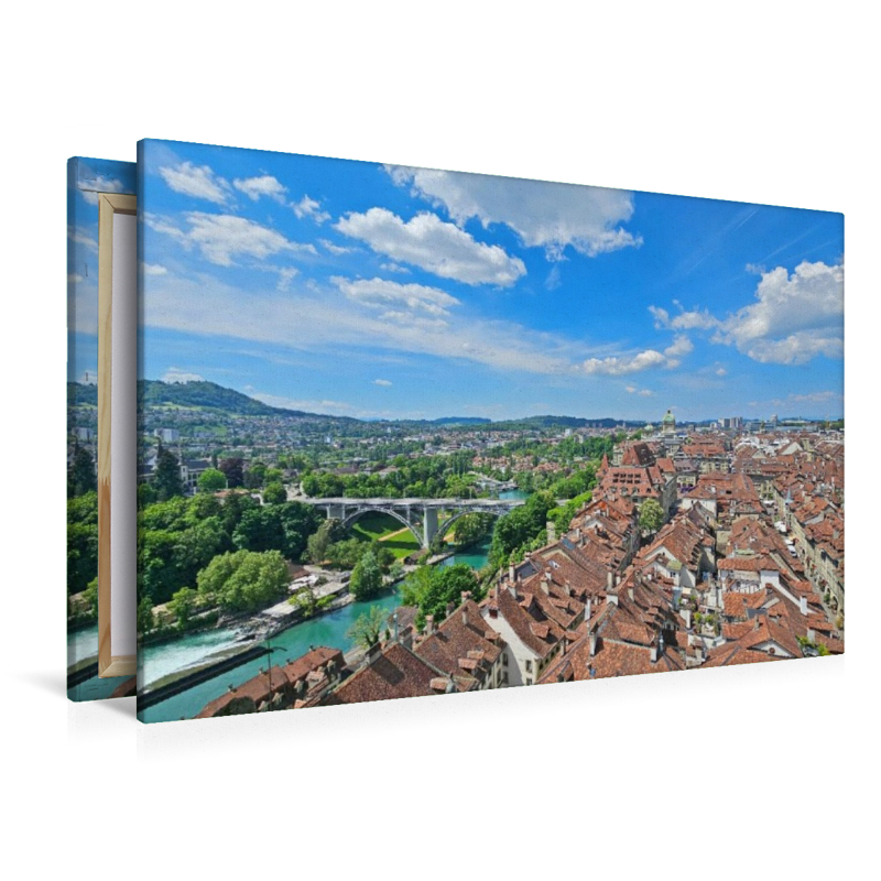 Blick vom Dom auf die Kornhausbrücke in Bern