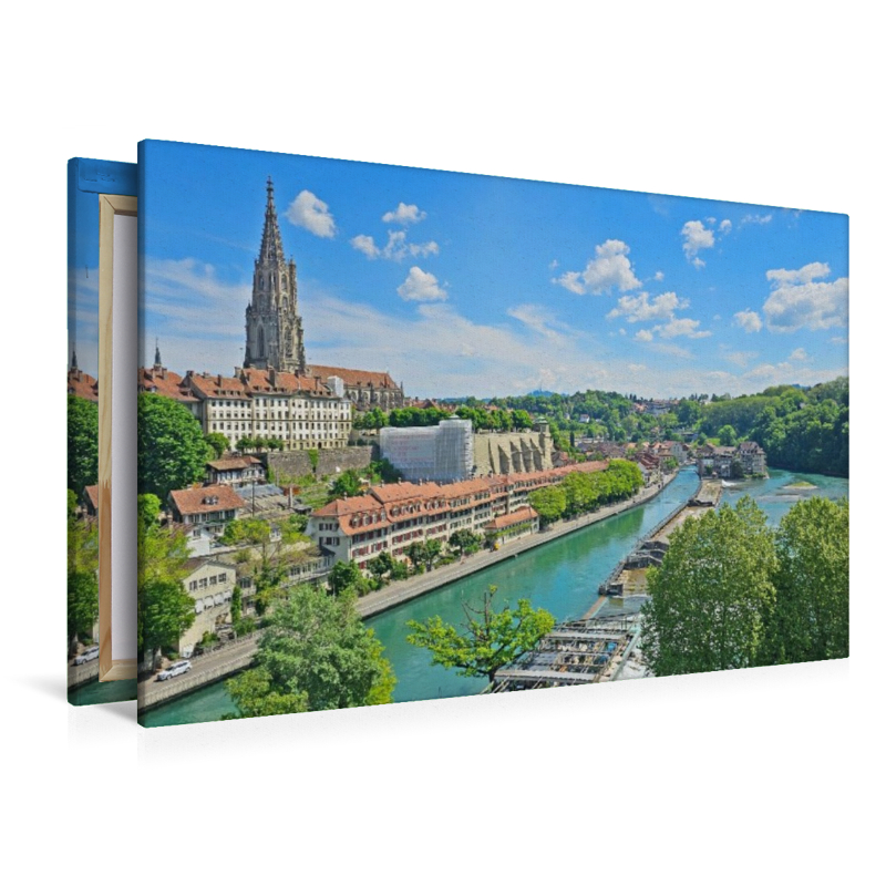 Blick auf den Dom und die Aare in Bern