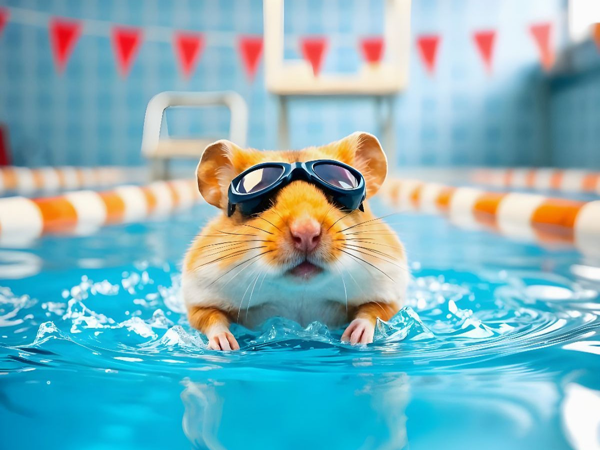 Schwimm-Hamster – tierischer Puzzlespaß mit KI-Zauber