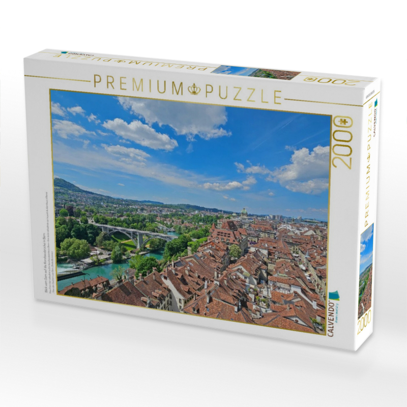 Blick vom Dom auf die Kornhausbrücke in Bern