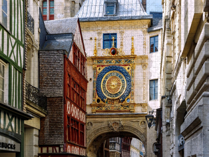 Uhrenturm Gros-Horloge in der Altstadt von Rouen