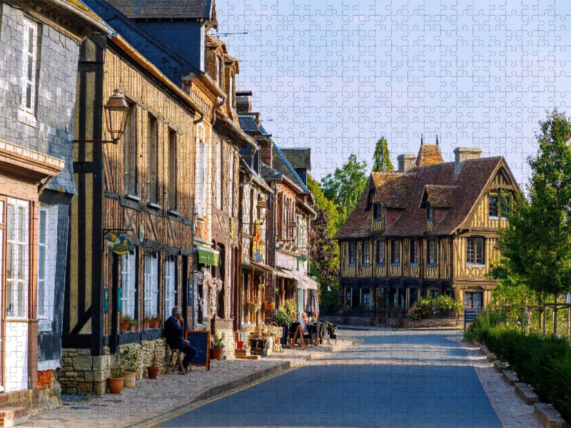 Fachwerkhäuser in Beuvron-en-Auge im Pays d'Auge