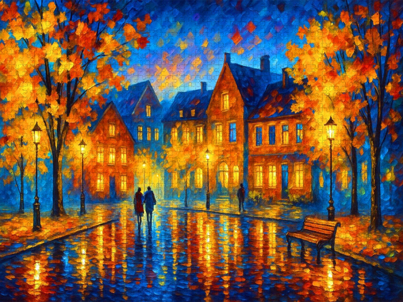 Abendstimmung in der Kleinstadt