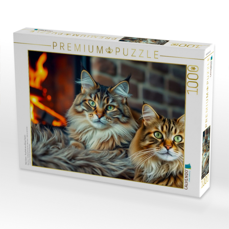 Main Coons - Kuscheln am offenen Kamin