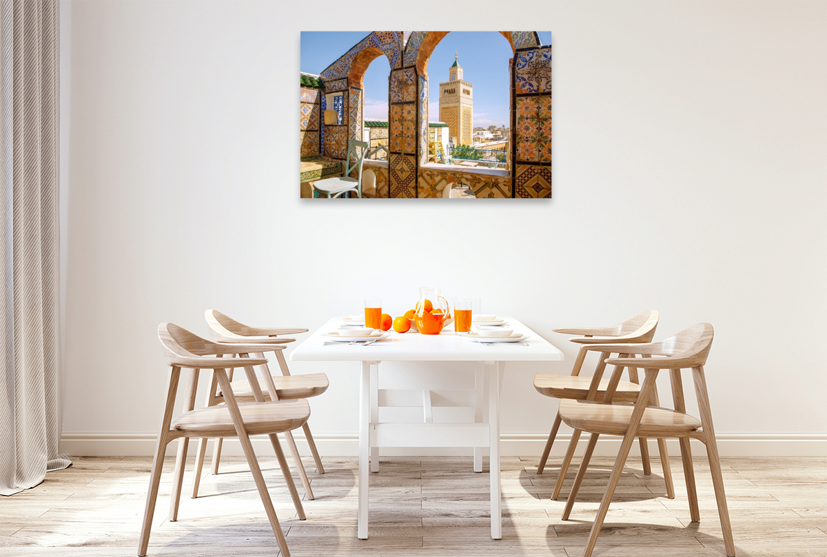 Café Panoramique und Große Moschee in Tunis