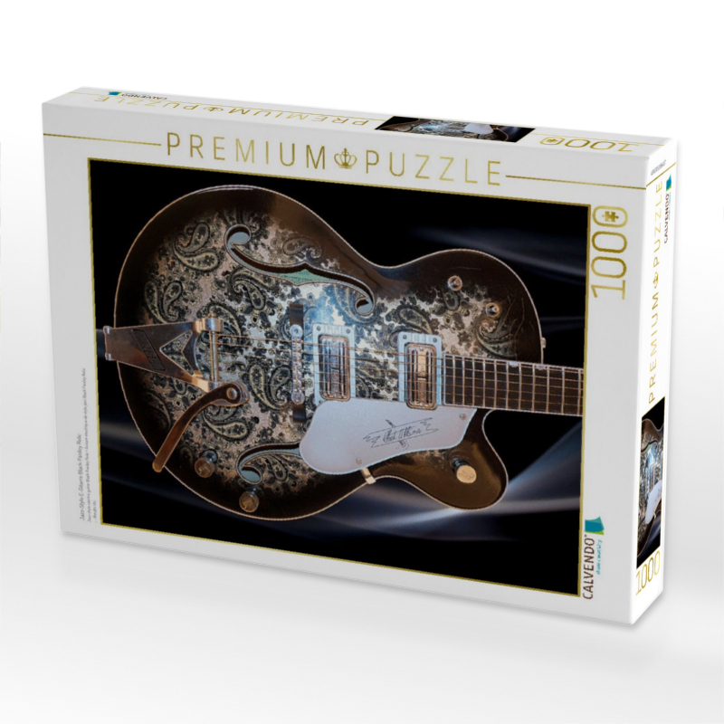 Jazz-Style E-Gitarre Black Paisley Relic