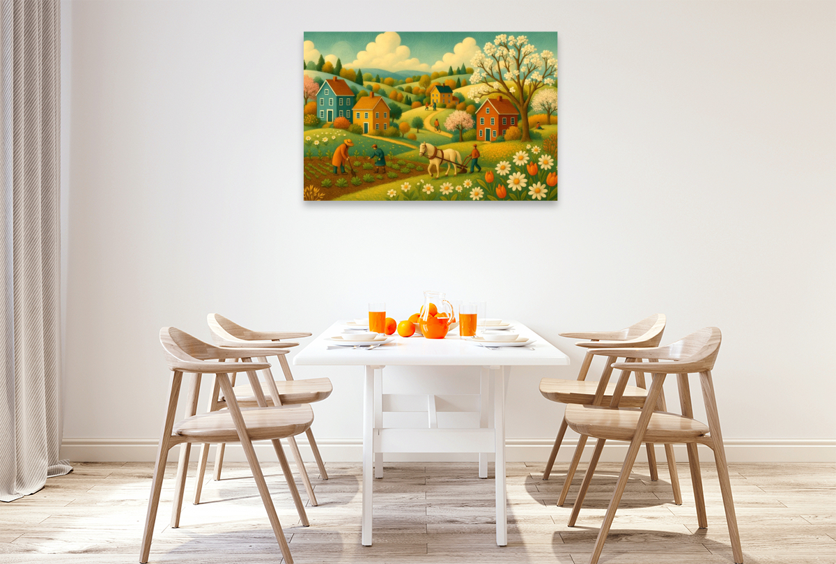 Frühlingspferde und erste Blüten
