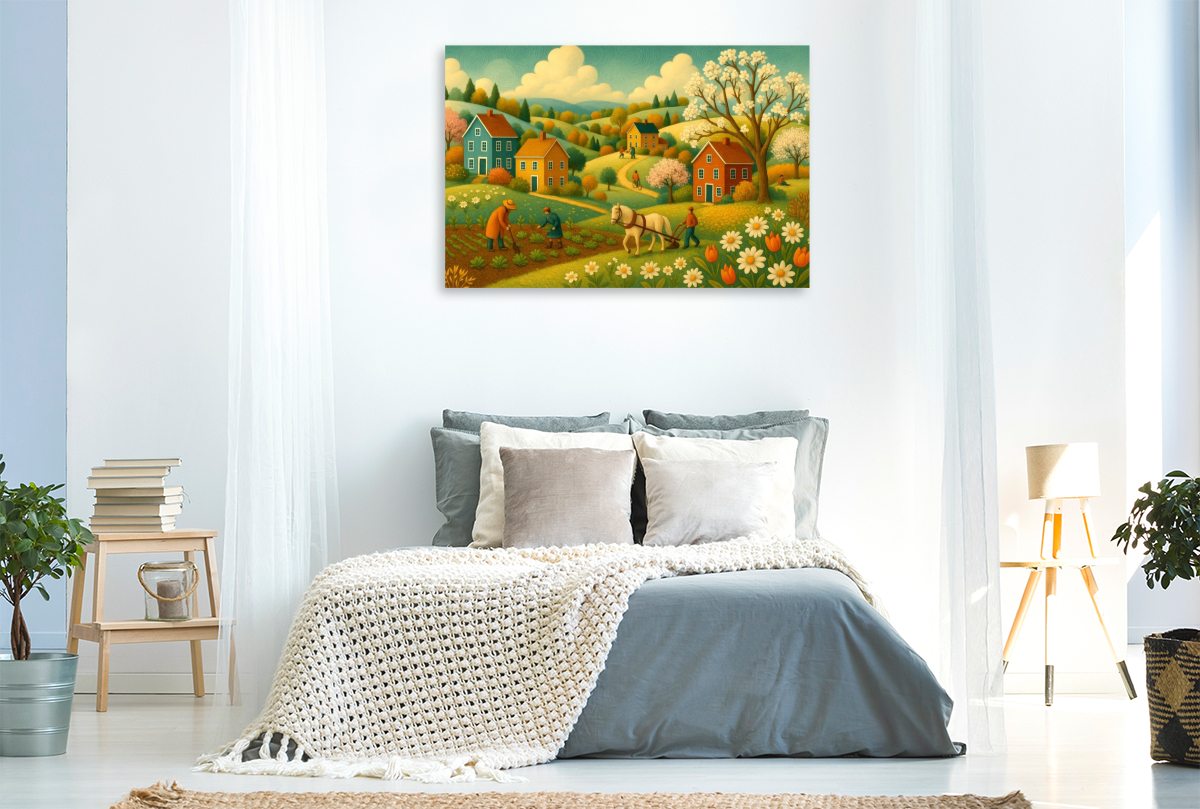 Frühlingspferde und erste Blüten