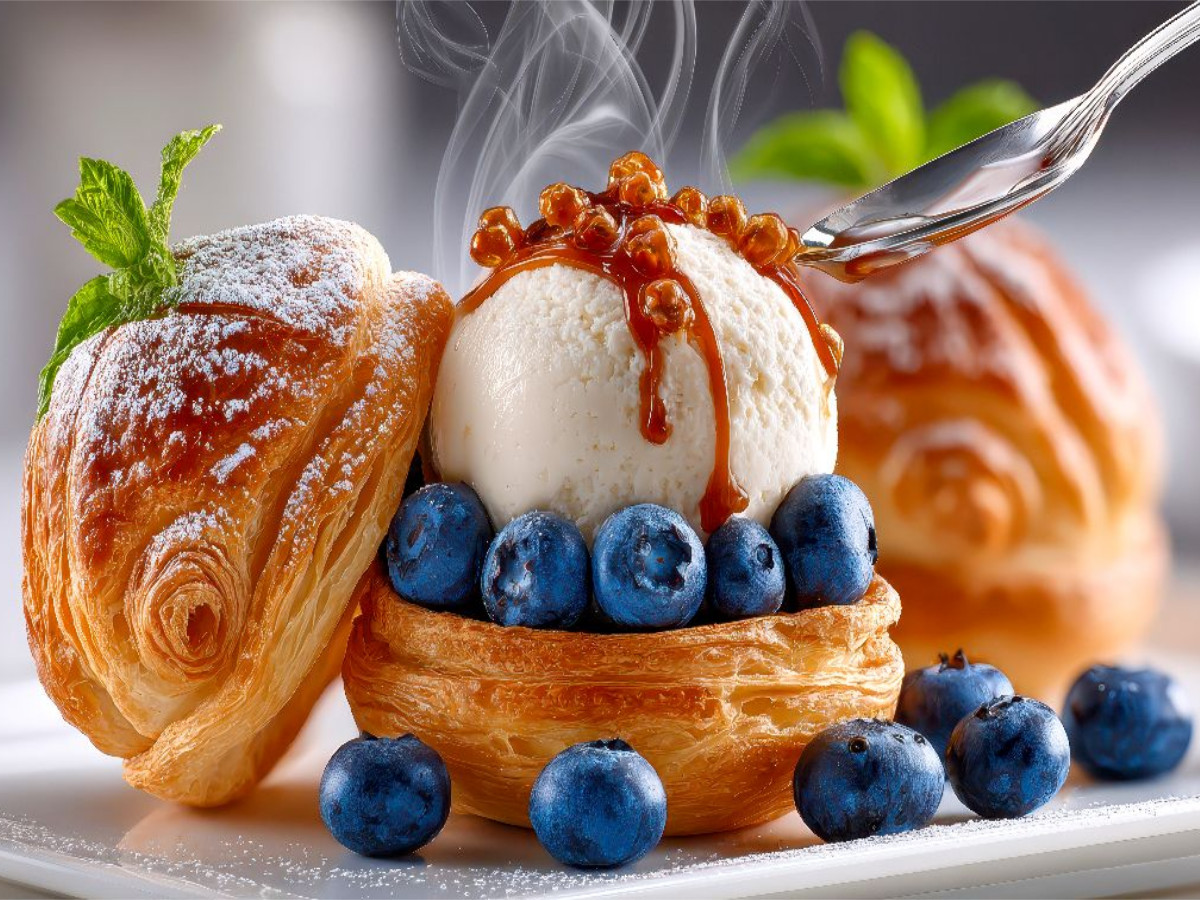 Windbeutelgenuss mit Heidelbeeren