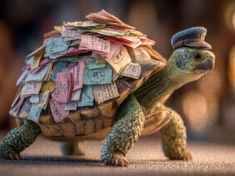 Post für die Langsamen - Schildkröte als tierischer Briefträger