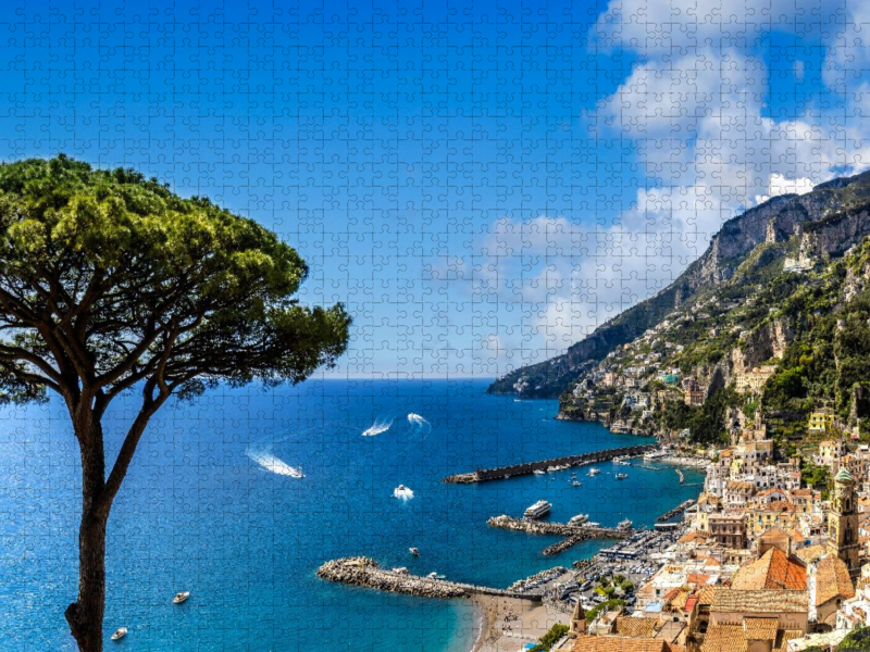 Malerischer Blick über Amalfi