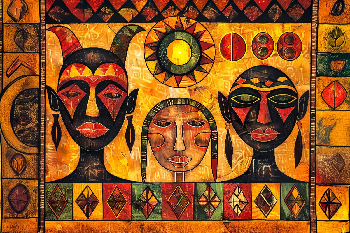 Afrikanische Frauen unter der Sonne