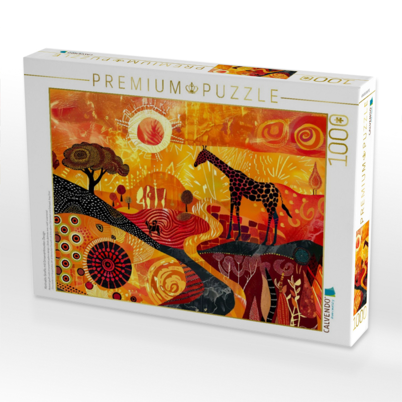 Abstrakte Giraffe mit Ornamentmuster-Design