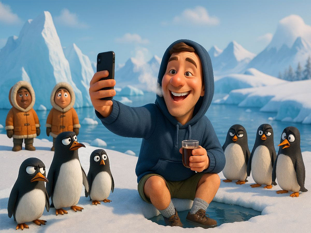 Pinguinselfie - Manchen kann es nicht kalt genug sein
