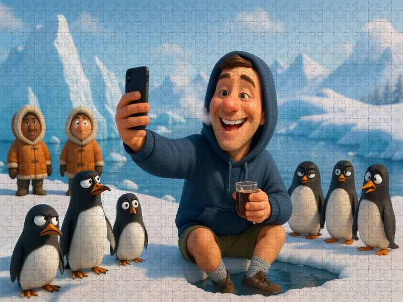 Pinguinselfie - Manchen kann es nicht kalt genug sein