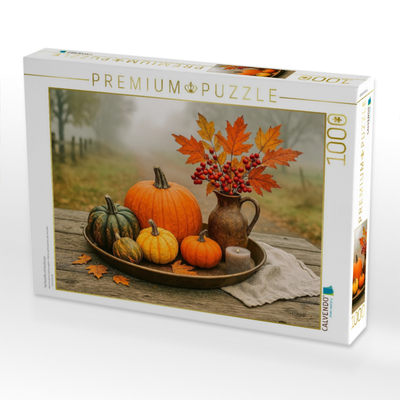 Herbststille mit Kürbissen