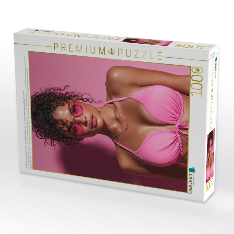 Erotik-Puzzle mit Chiara in Pink - ein sexy Girl im Bikini zieht alle Blicke auf sich und genießt den Sommer