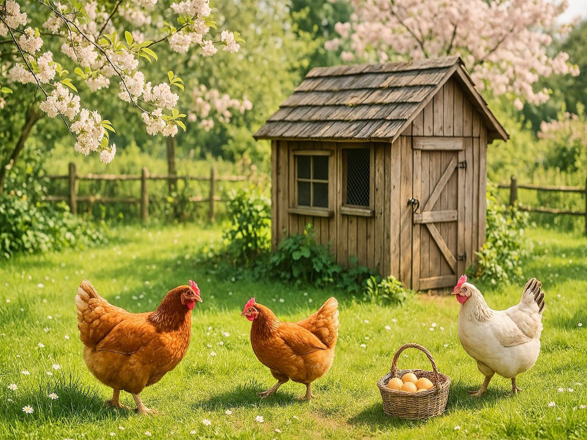 Zwischen Blüten und Hühnerfedern