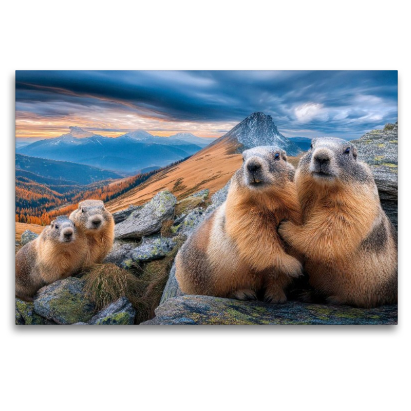 Hallo, wir sind´s - die Murmeltierfamilie
