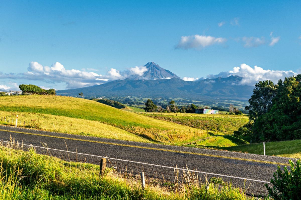 Der Mount Taranaki in Neuseeland
