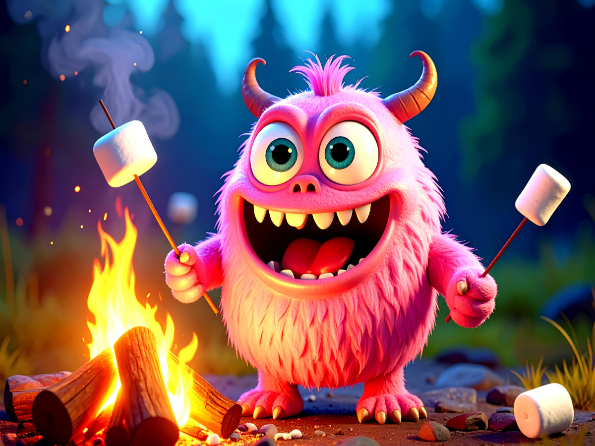 Monsterchen am Lagerfeuer