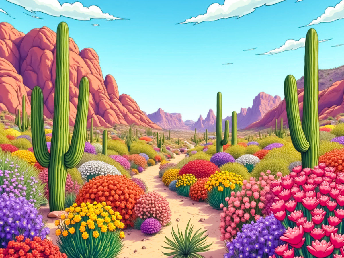 Super Bloom in der kalifornischen Wüste