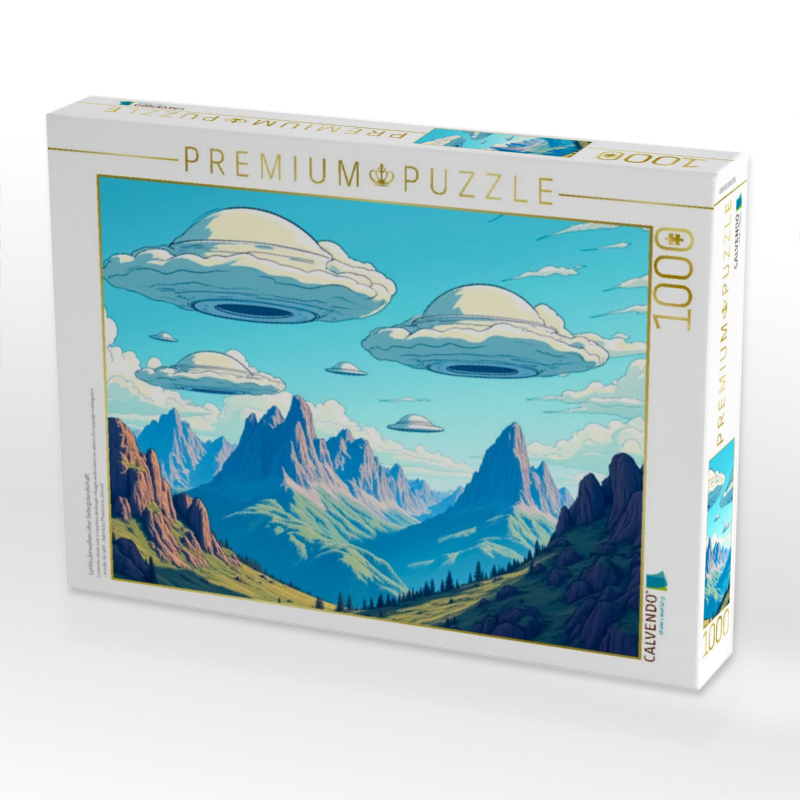 Lenticularwolken über Gebirgslandschaft
