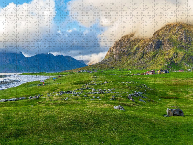 Uttakleiv Strand im Abendlicht, Lofoten