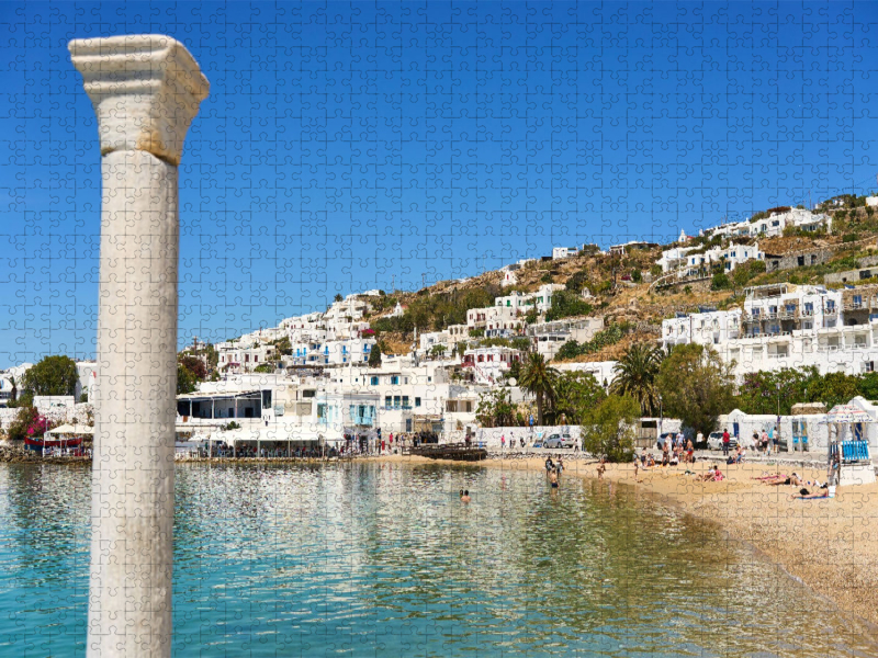 Sommerstrand in Mykonos-Stadt - Badefreuden in Griechenland