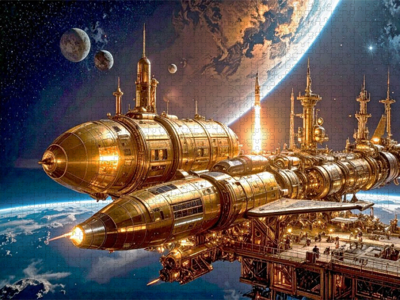 Andockmanöver von Flashcube III und Brassliner II an eine Raumstation