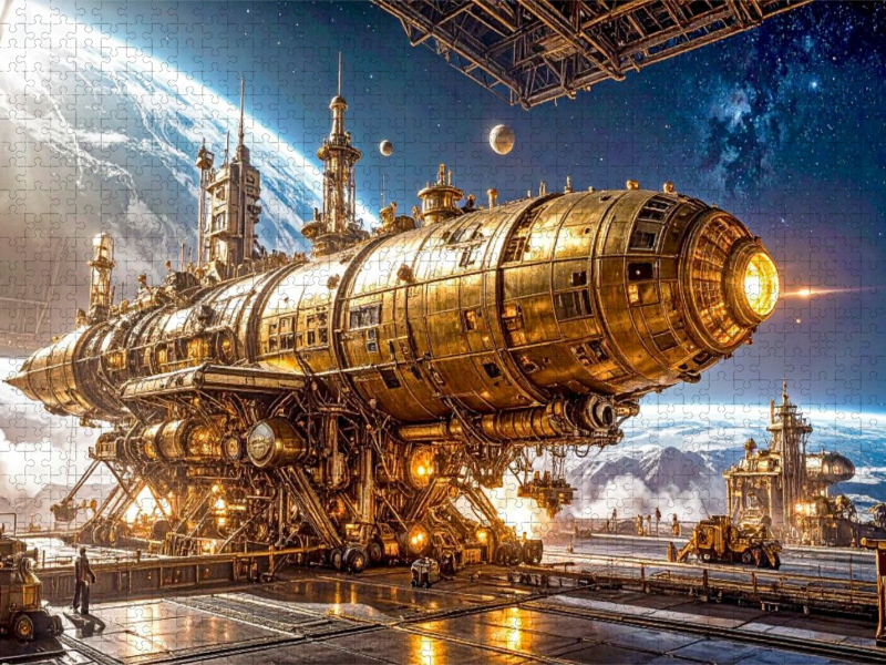 Startrampe auf einer Raumstation