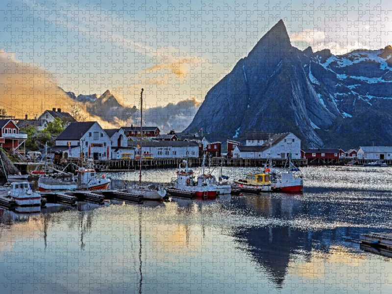 Hafen von Sakrisøy, Lofoten