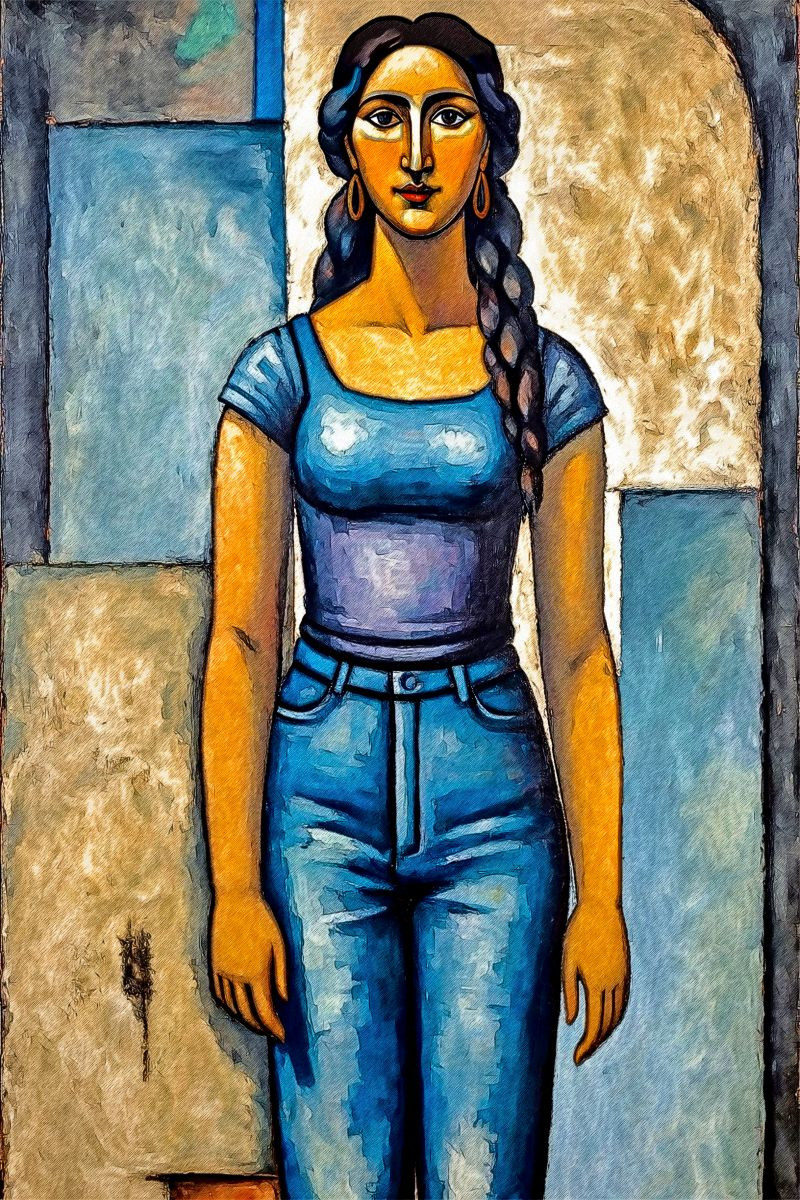 Rhonda im Stil von Amadeo Modigliani