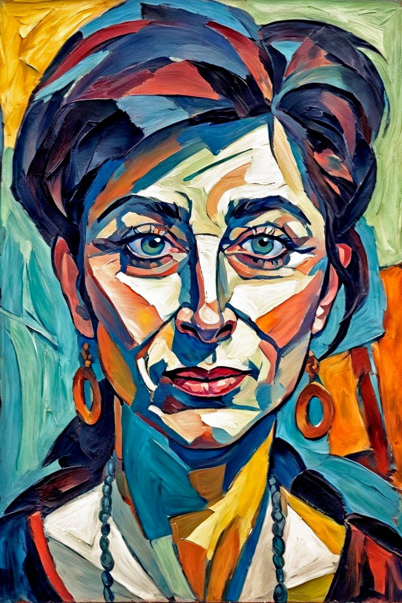 Jabina im Stil von Ernst Ludwig Kirchner