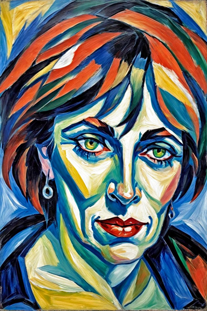 Myrna im Stil von Ernst Ludwig Kirchner