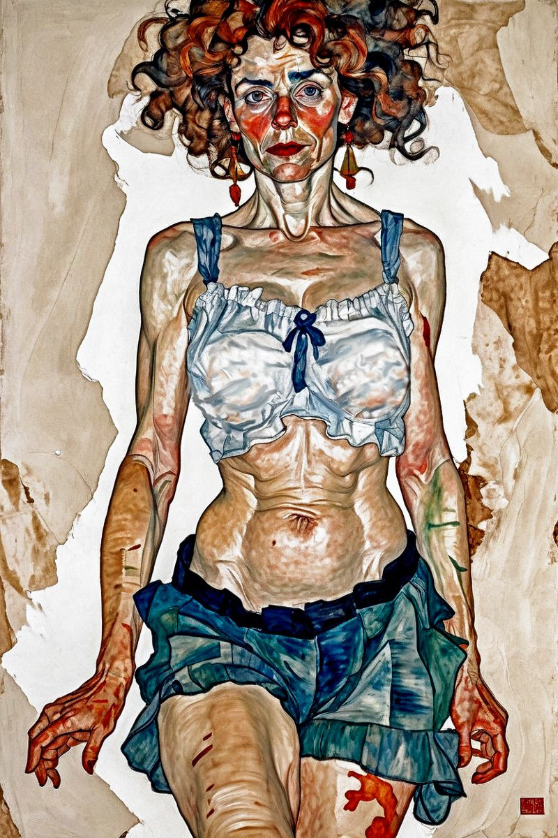 Concha im Stil von Egon Schiele