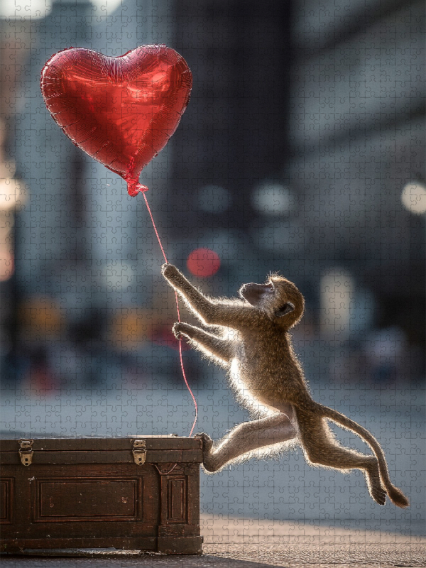 Ballon-Dieb als Geschenk zu Valentinstag